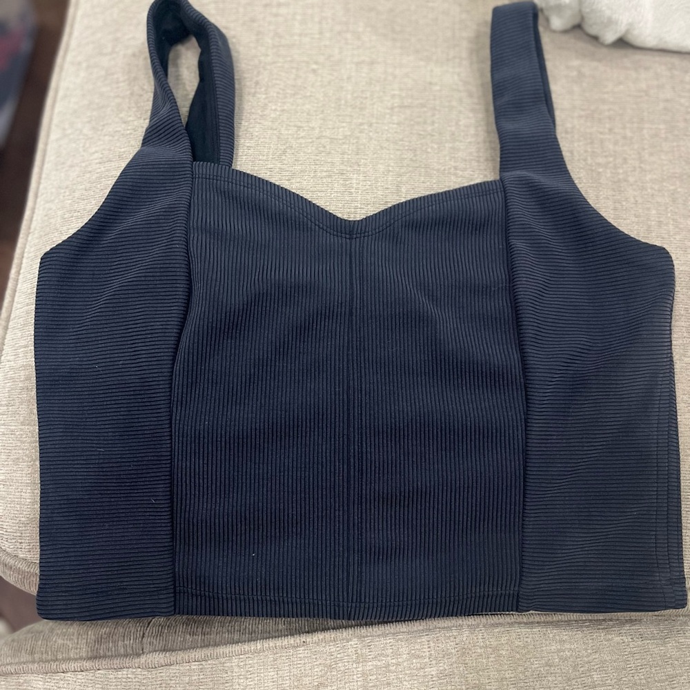 Lululemon Athletica Black Ribbed Women's Bra Top